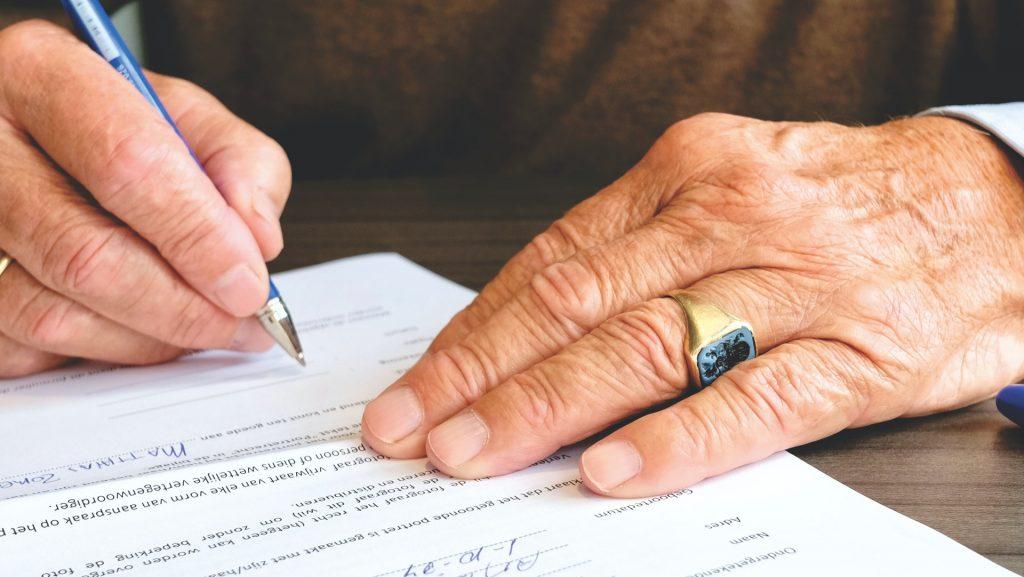 Paper contract signing